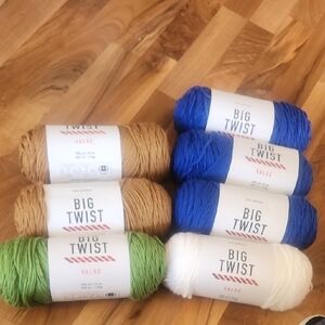 Value Yarn Set - Blue, Green, Tan, and White